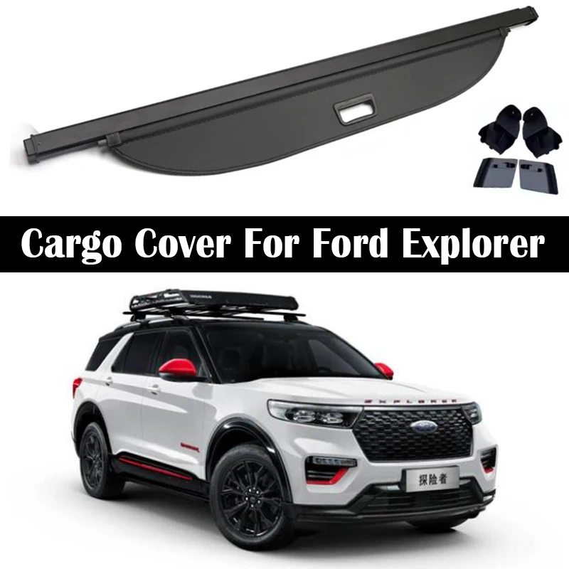 

Rear Trunk Cargo Cover For Ford Explorer 2020-2024 Shield Shade Curtain Partition Board Privacy Blinds Security Accessories