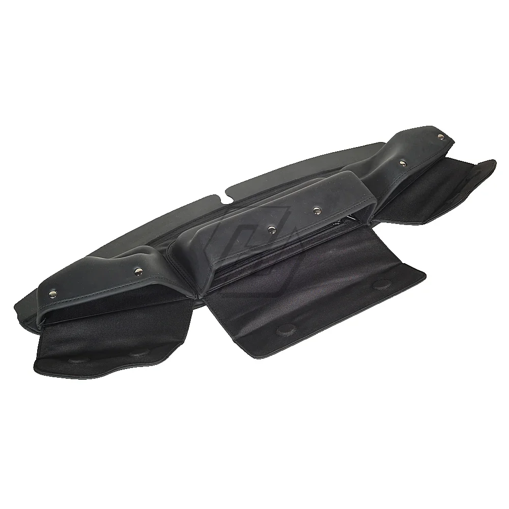 Black Motorcycle 3-Pocket Pouch Windshield Bag Batwing Fairing Bags for Harley Touring Electra Street Glide 2014-2018