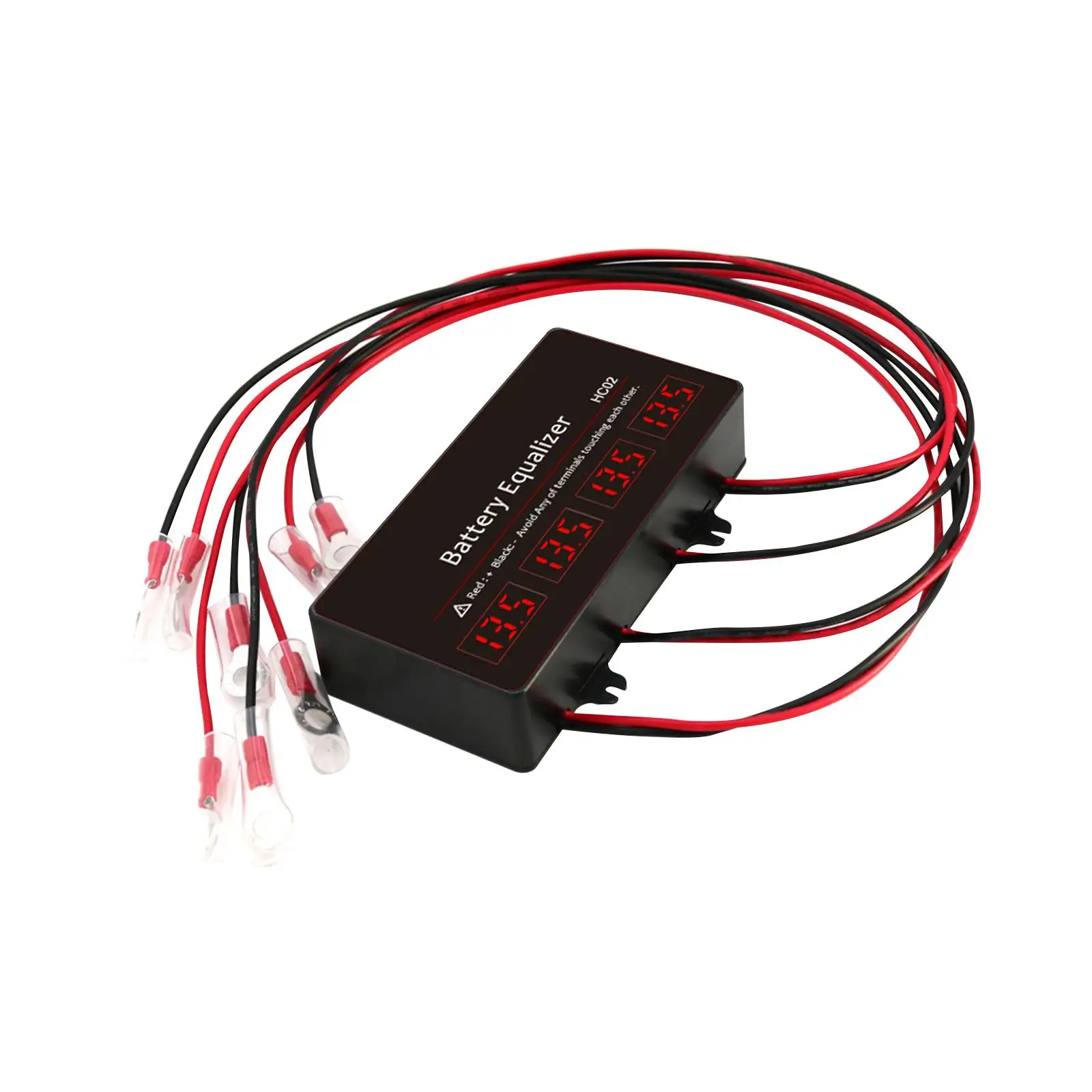 

Балансир-эквалайзер для аккумуляторов, увеличивающий срок службы, с ЖК-дисплеем, для 4 аккумуляторов 12В (4S), HC02, защита для последовательно соединенных аккумуляторов