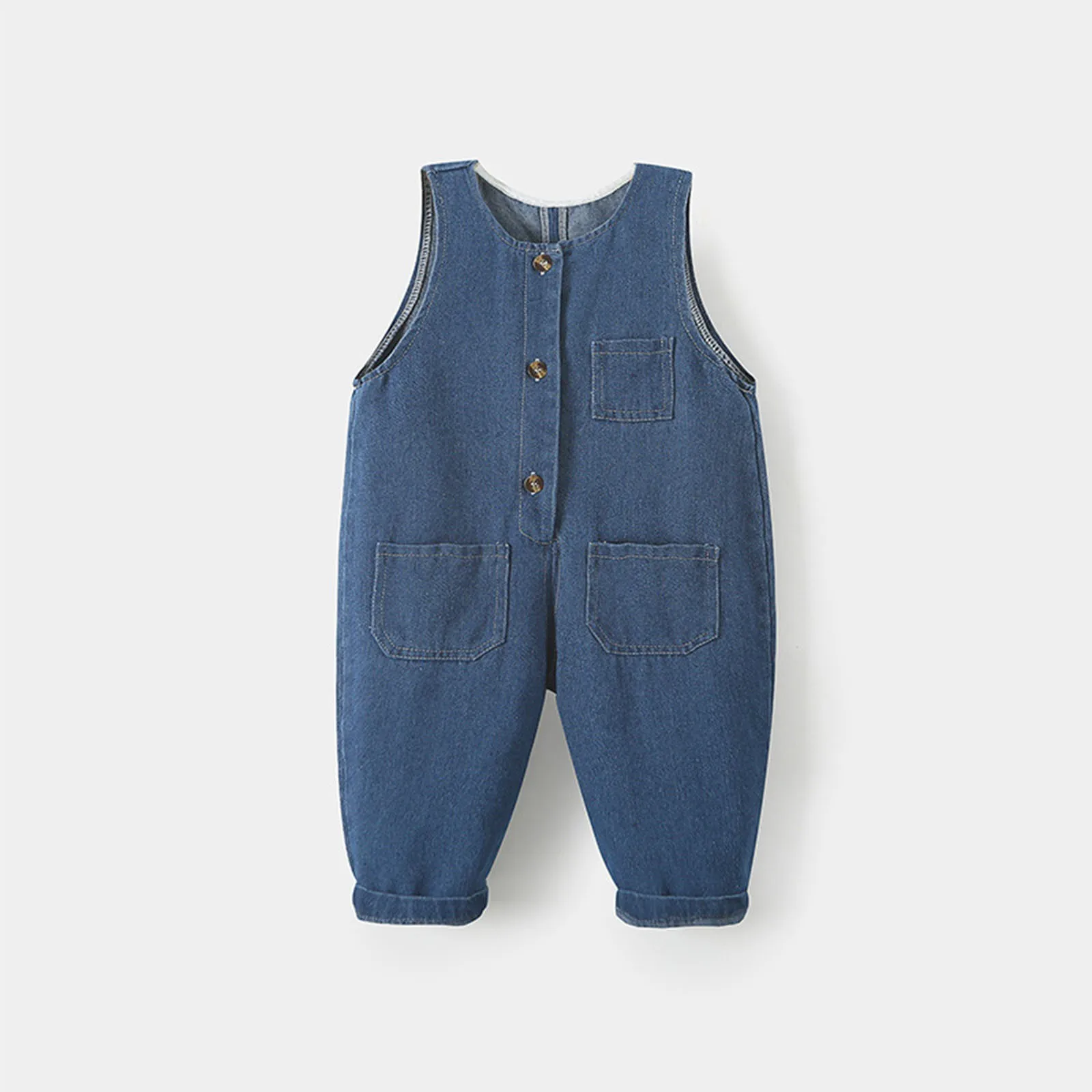 

Cute Denim Overalls Baby Children Clothing Toddler Kids Infant Baby Boys Girls Suspender Pants Outfits Long Romper Jumpsuit