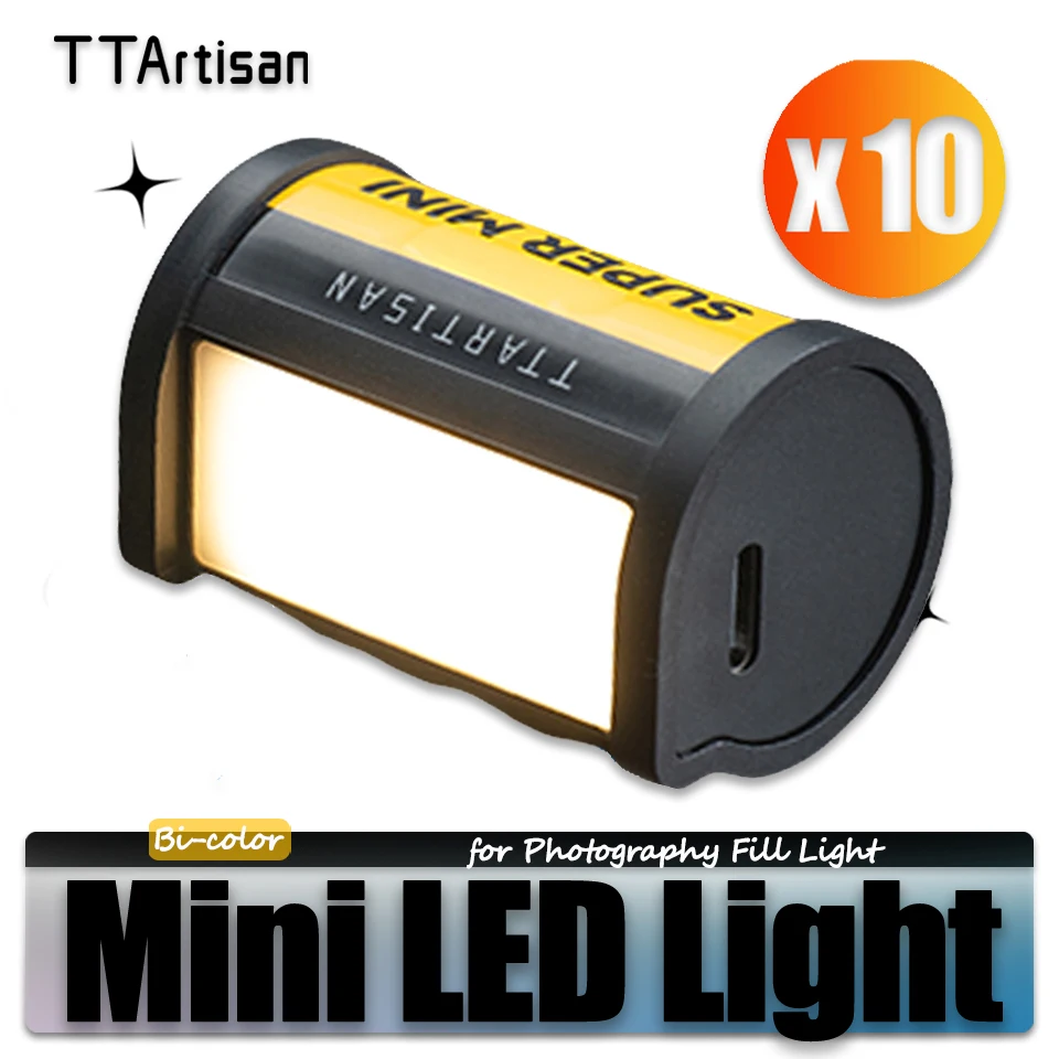 

TTArtisan 10 шт. Мини-магнитный светодиодный светильник для фотосъемки в реальном времени с креплением для холодного башмака 0,5 Вт заполняющий светильник CRI 95+