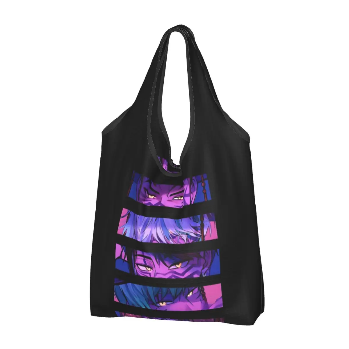 personalizado-kpop-cacador-demonios-mantimentos-tote-sacos-de-compras-moda-feminina-saja-meninos-shopper-bolsa-de-ombro-grande-capacidade