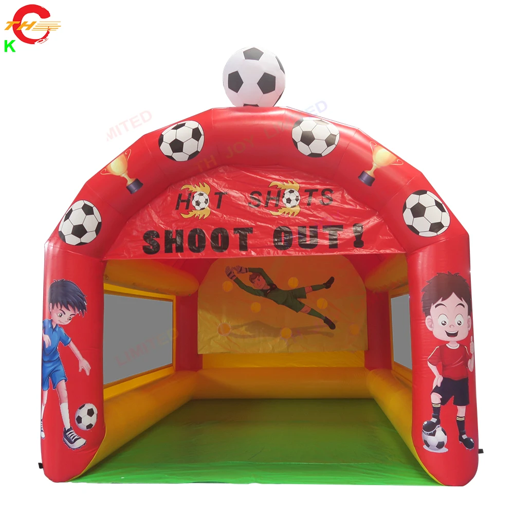 

Free Door Shipping 5x4x4mH Inflatable Football Shoot Out Carnival Rental Sport Game for Sale