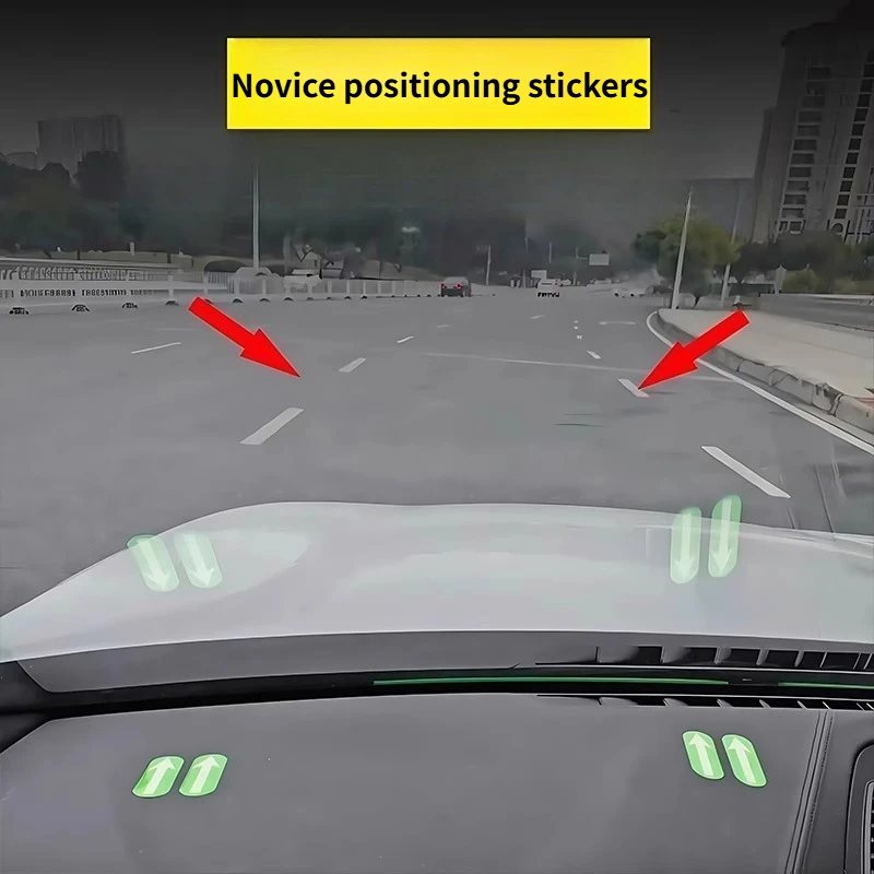 New Driver on Road Safety Marker Glow Sticker Driving Aid Positioning Mark Car Emblem Sticker Nighttime Car Distance