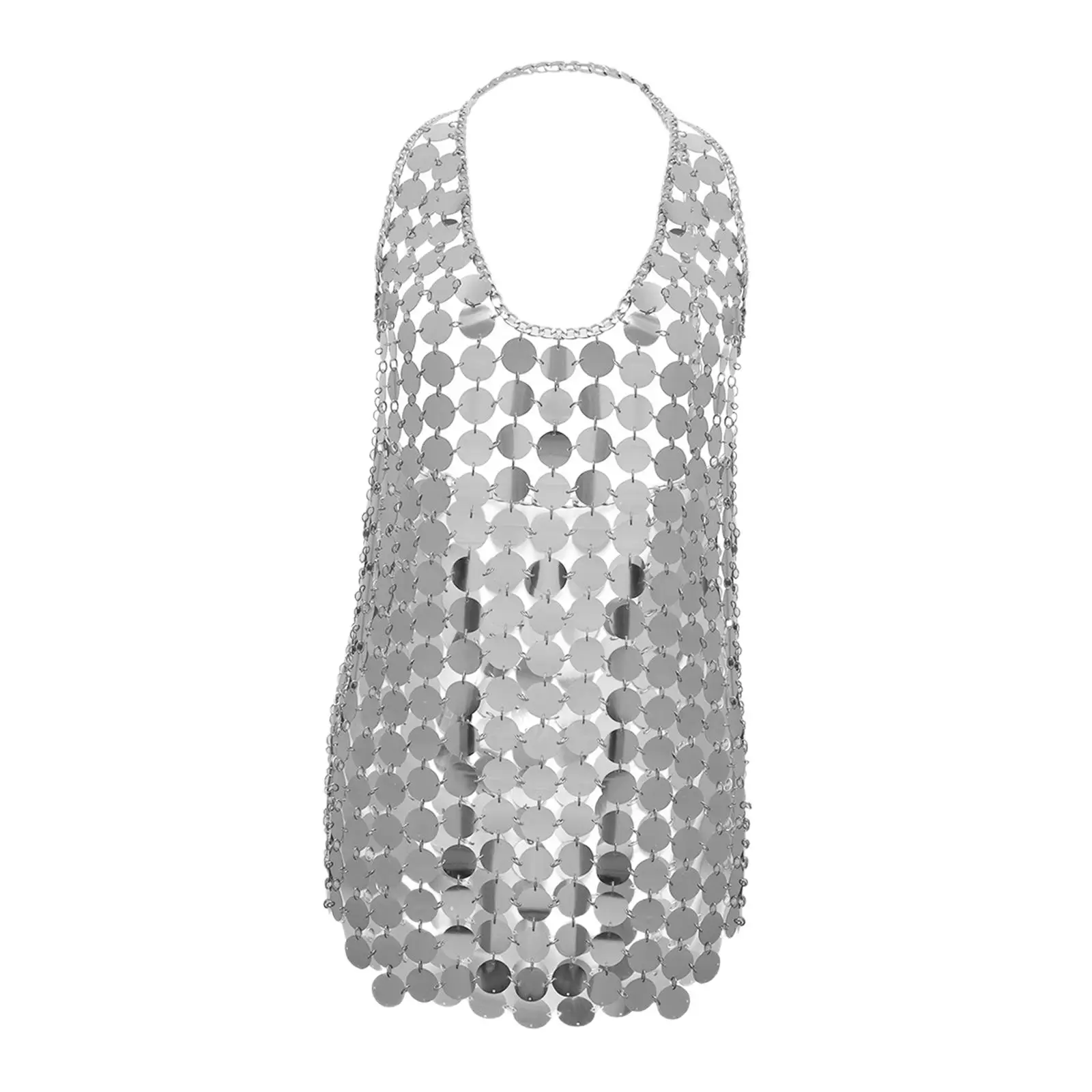 Women Backless Sequins Bodysuits Trendy Chest Bra Body Chain for Clothing Accessories Party Cosplay Stage Performance