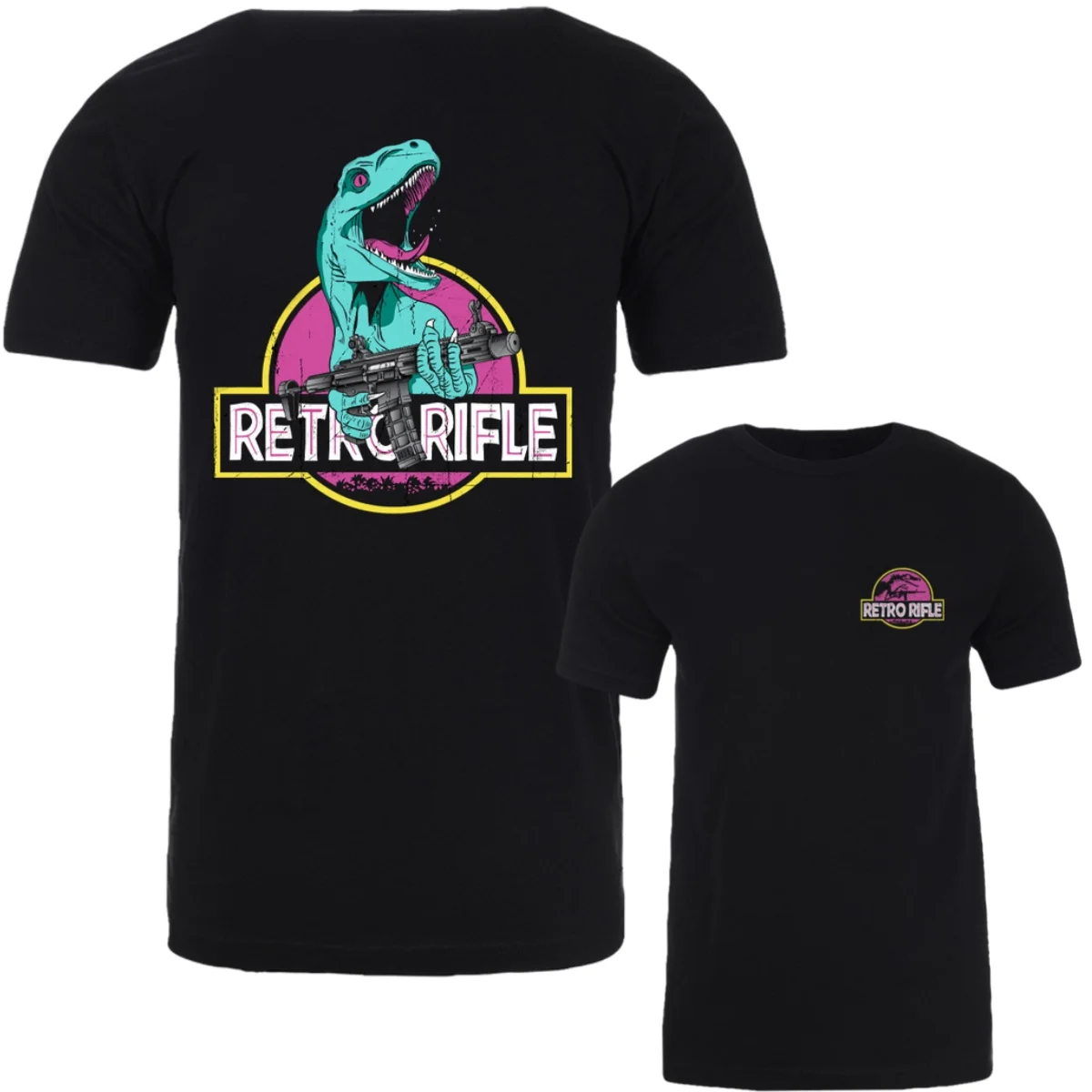 Best Retro Rifle - Men's T-Shirt - Dinosaur Tee Graphic Printing High-end Luxury Unisex Style Both of Men and Women