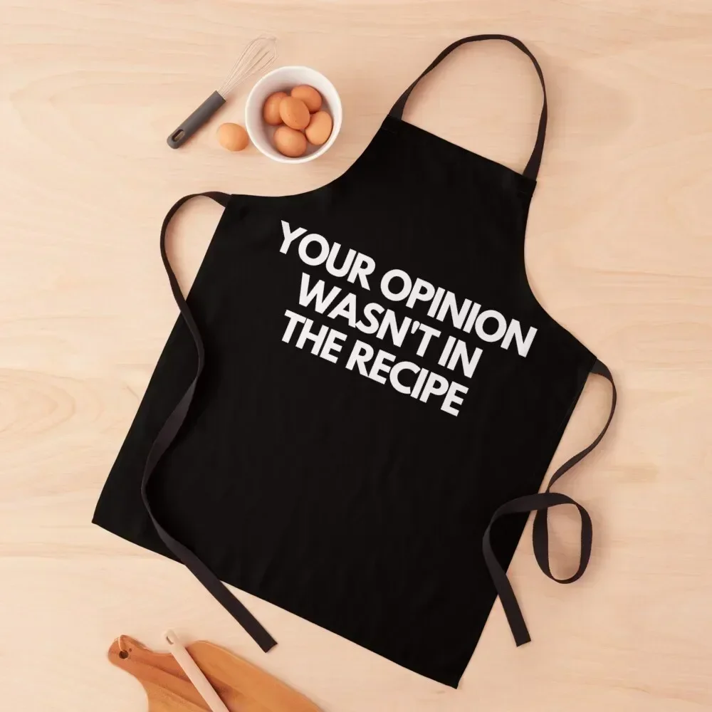 Your Opinion Wasn't In The Recipe Apron man chef uniform Hairdressing Hairdresser Accessories Barista Apron