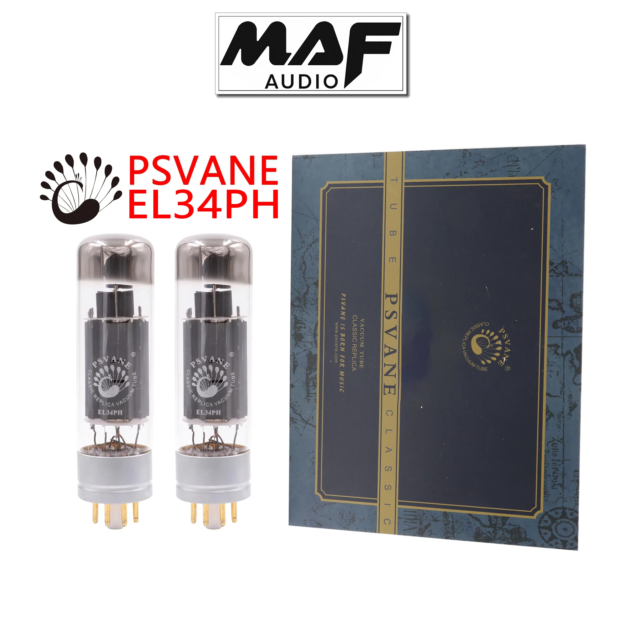 PSVANE EL34PH Vacuum Tube EL34 Valve Replace EL34C EL34B 6P3P 6CA7 6V6 Vintage Amplifier DIY Kit Matched Tested Original Warrant