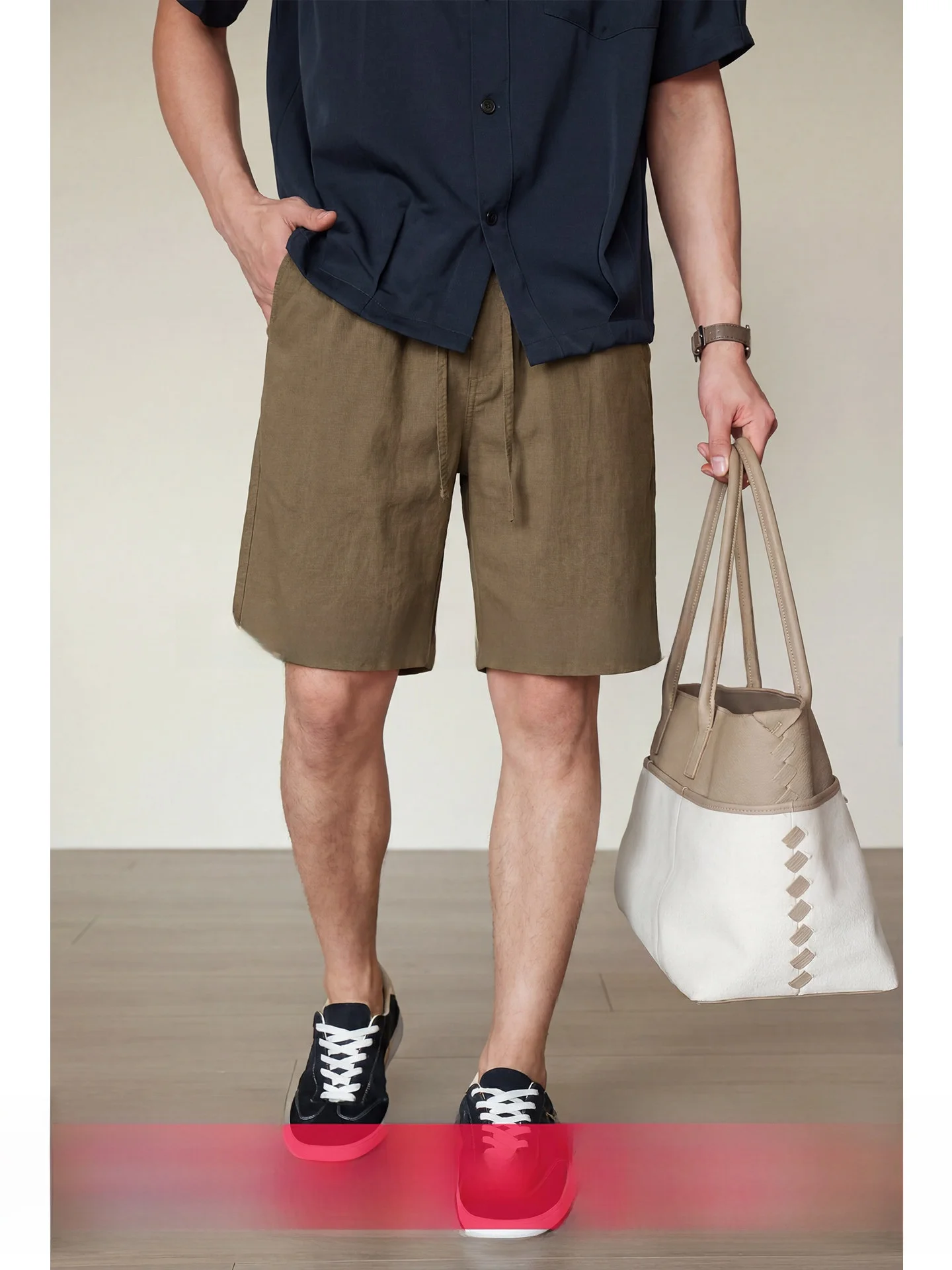 Casual Men's Summer Short Pants Cleanfit Loose Five-Quarter  Linen Breathable Comfortable Urban Commute Fashion Style