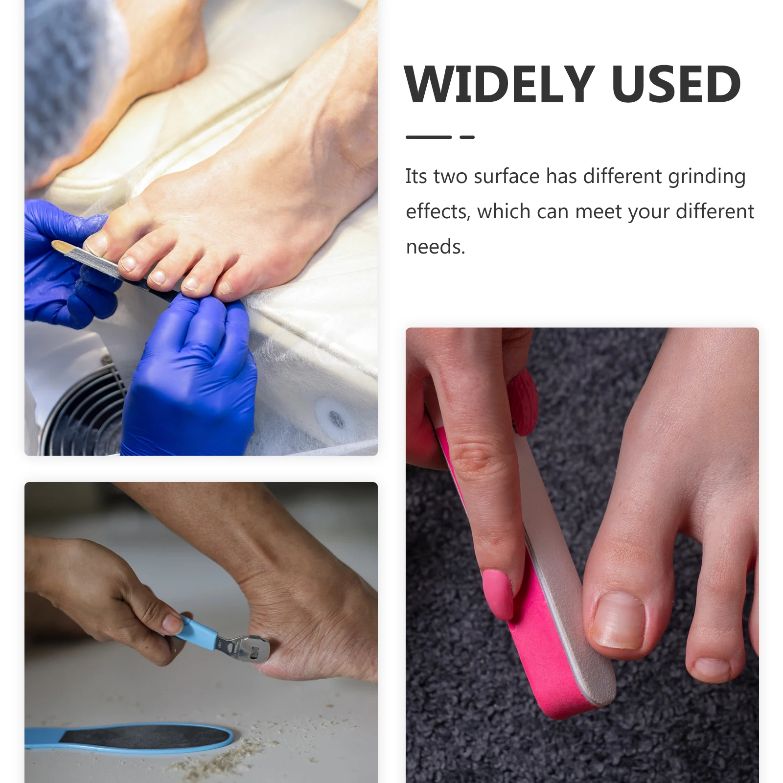 

2pcs Foot File Callus Remover Dead Skin Exfoliating Double Sided Pedicure Tool Scrubber Portable Lightweight Foot Care Rasp
