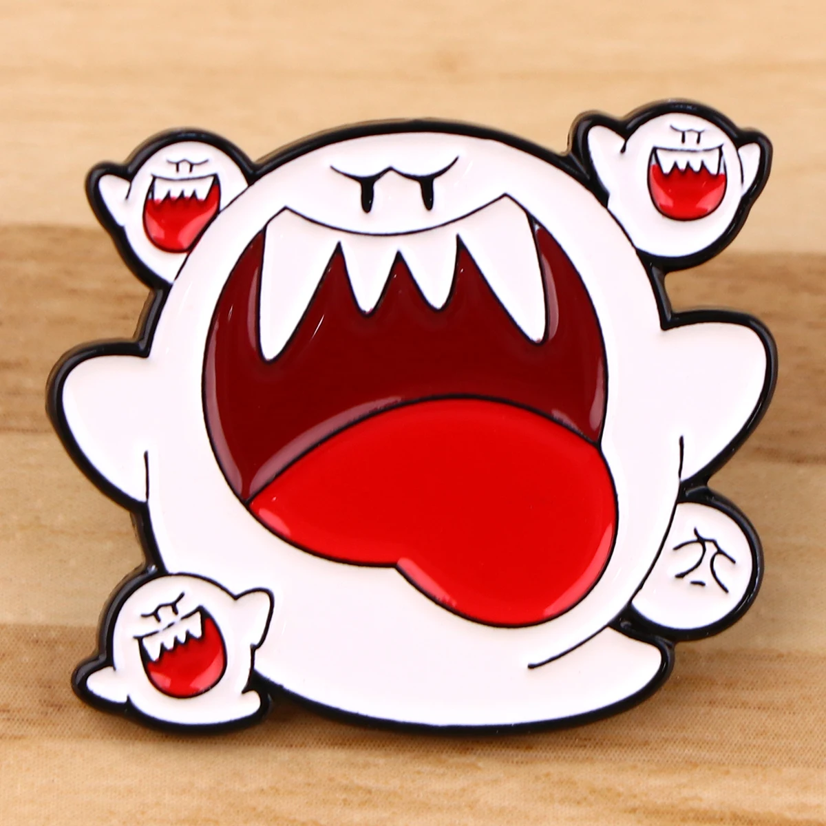 Video Games White Ghost Enamel Pins Cartoon Anime Lapel Pins For Backpack Brooch Badge Jewelry Clothing Accessories Fans Gift