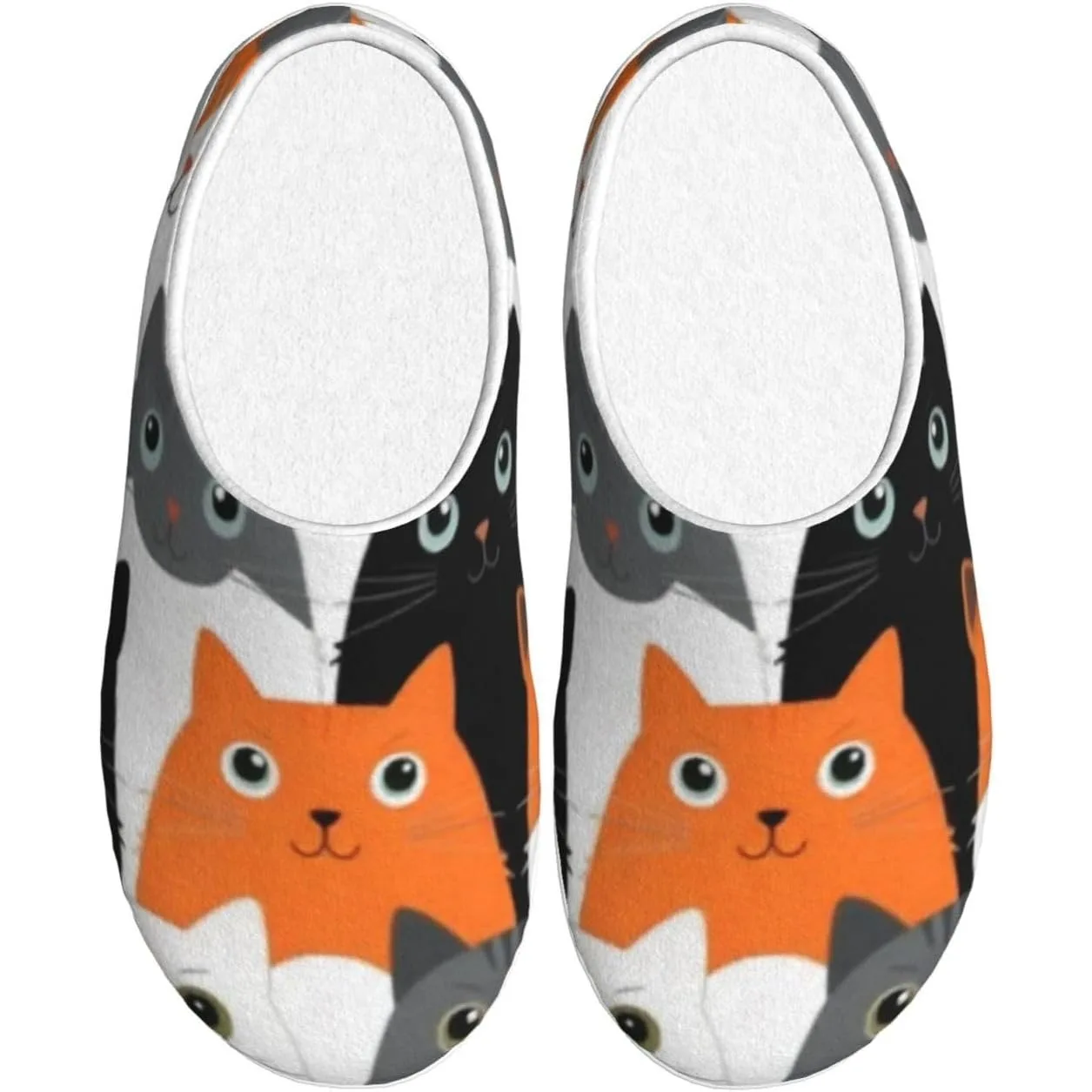 

Cute Animal Cat Women’s Cozy Slippers Soft Cotton Indoor & Outdoor House Slippers With Anti-Slip Sole
