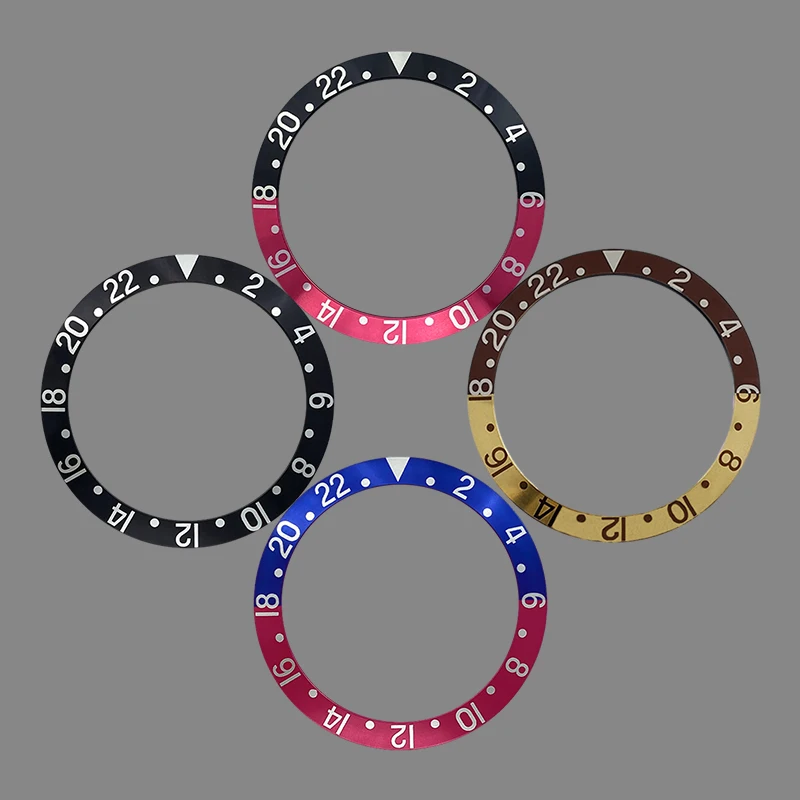 

Mod 38mm Curved Aluminum Bezel Insert Ring Fits GMT SUB SKX007 SKX009 SRPD Watch Case NH35 NH36 Movement Men Watch Refit Parts