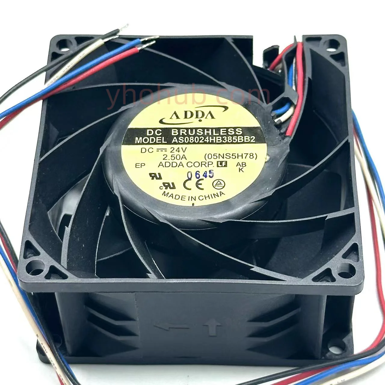 ADDA AS08024HB385BB2 DC 24V 2.5A 80x80x38mm 4-Wire Server Cooling Fan