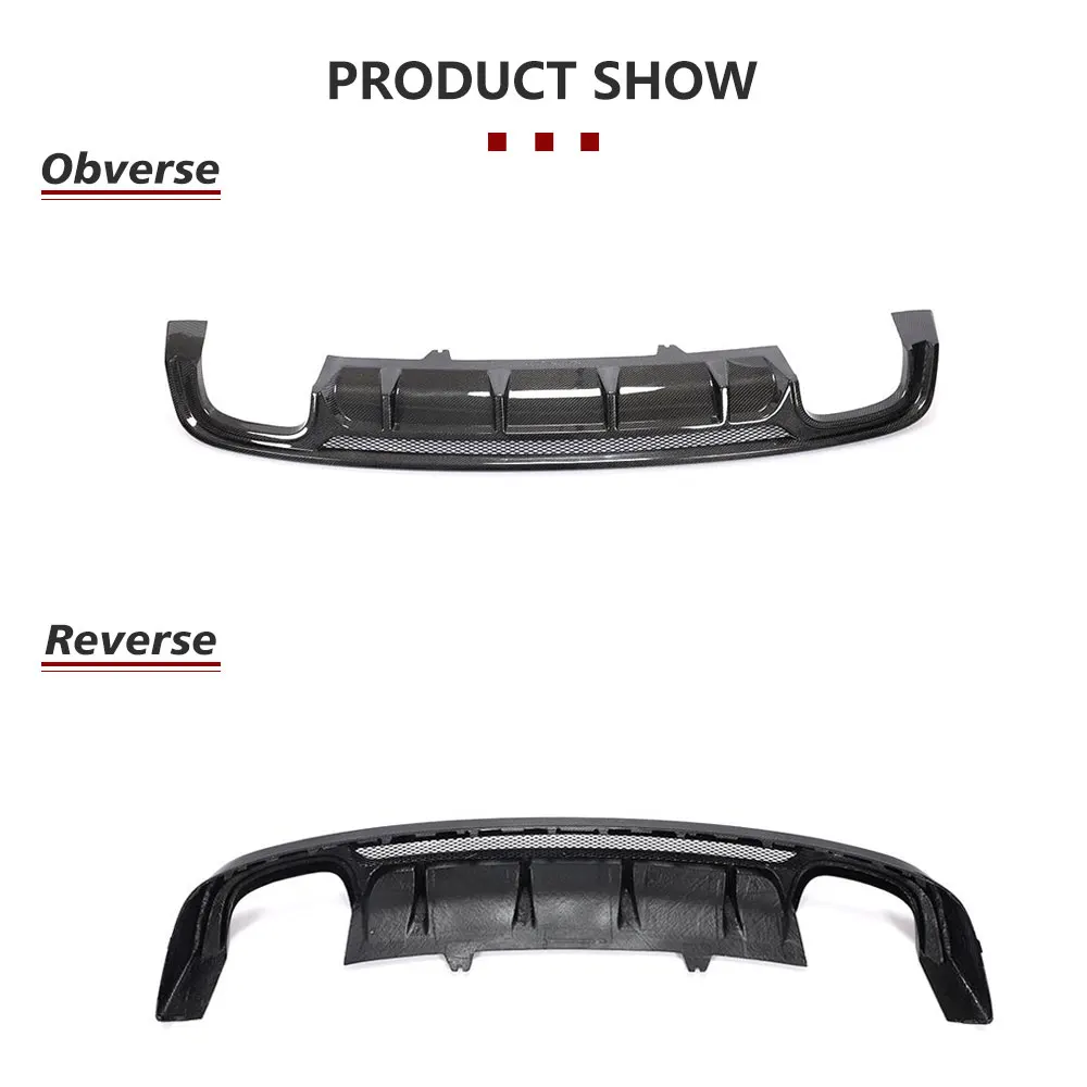 Car Rear Diffuser Spoiler For Audi A5 Sline S5 B9 Sportback 2017-2019 Carbon Fiber Rear Chin Lower Protective Guard Bodykits  - view 6