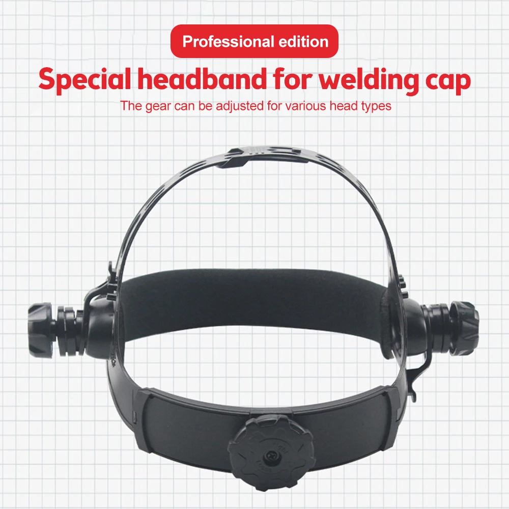 Wb03/04 Square Hole Single/double Welding Helmet Harness Headgears Head Belt Adjustable Welding Helmet Accessories Absorb Sweat