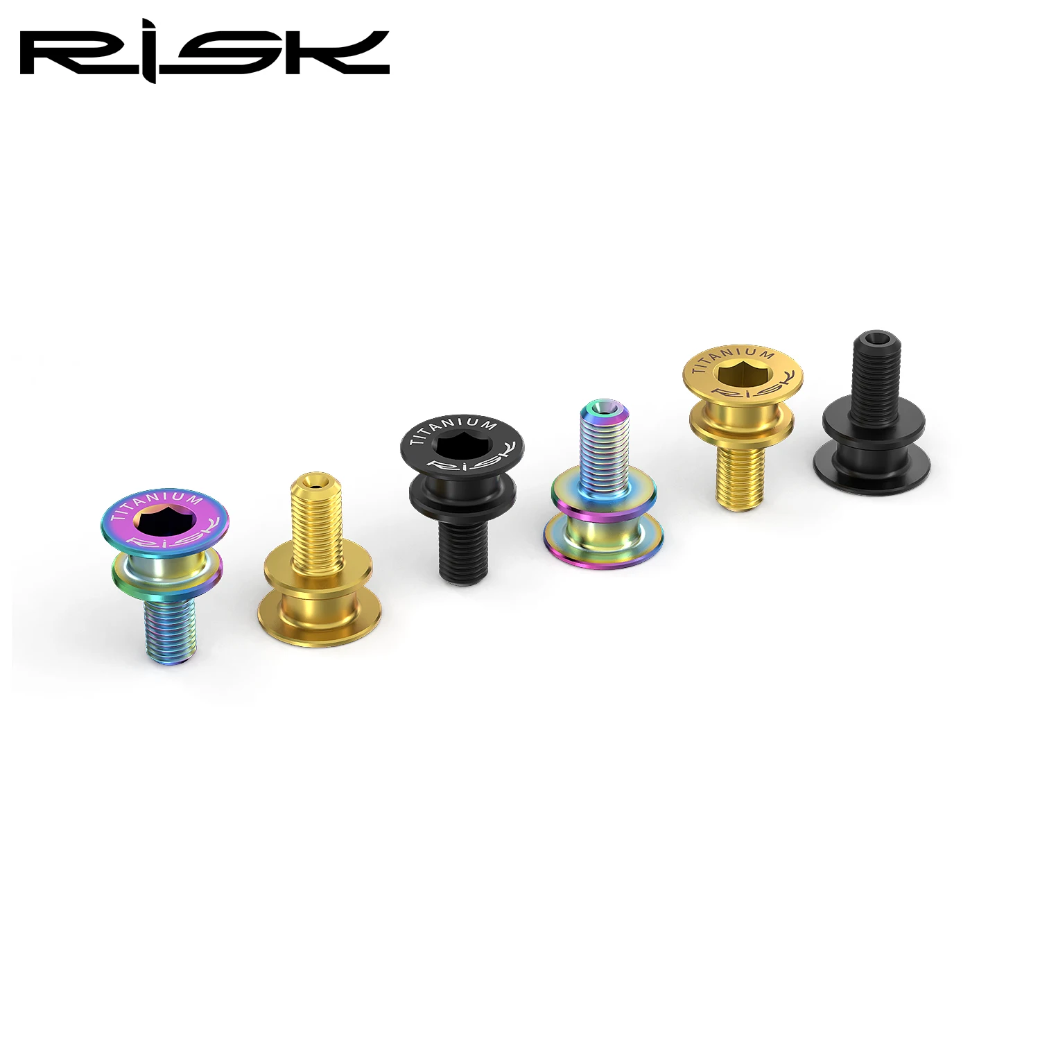 Risk Semi-Hollow Bike Square Taper Bottom Bracket Screw, Titanium Alloy M8 Crankset Bolts, Bicycle Waterproof Sealed Crank Nut