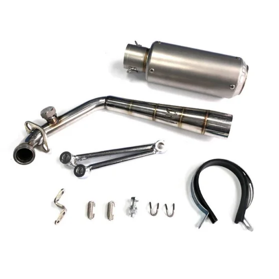 Stainless Steel Exhaust Header Pipe with Sensor Port for Yamaha BWS125 Cygnus Gryphus, Fits Old & New Version Motorcycle Modifie