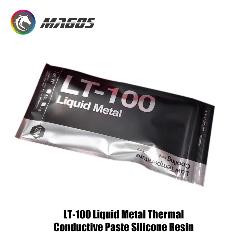 LT-100 128W/m-k Liquid Metal Thermal Material, Thermal Counpound Conductive Heat Dissipation Silicone Paste