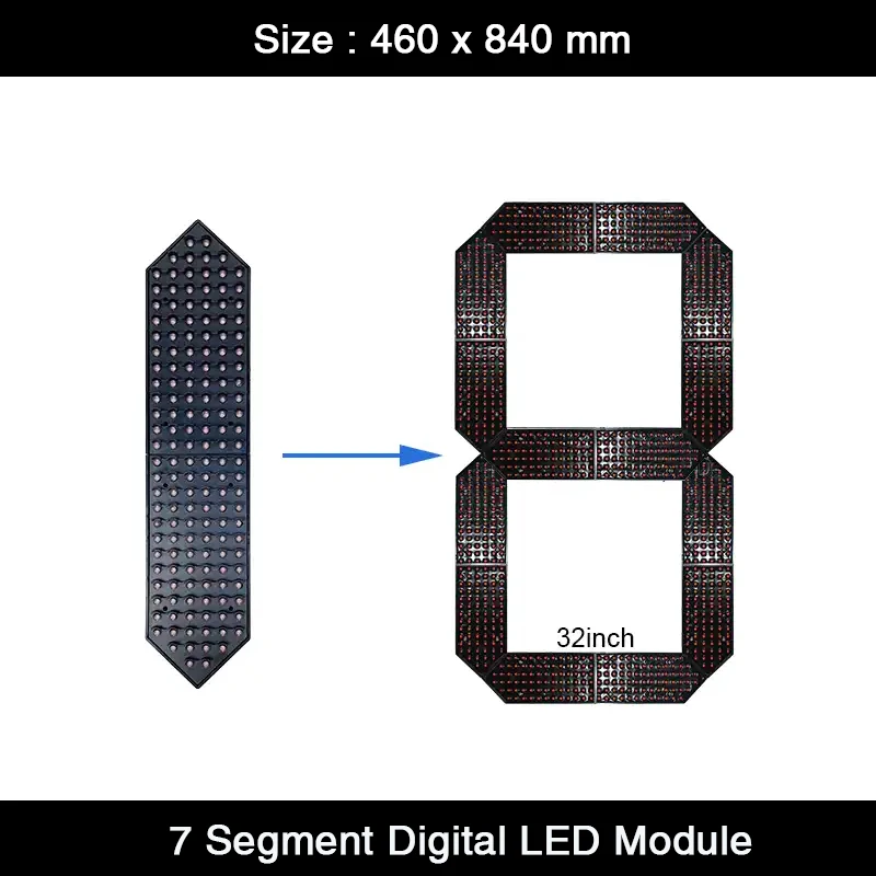 

Waterproof Number LED 7 Segment Module 32 inch for Digits