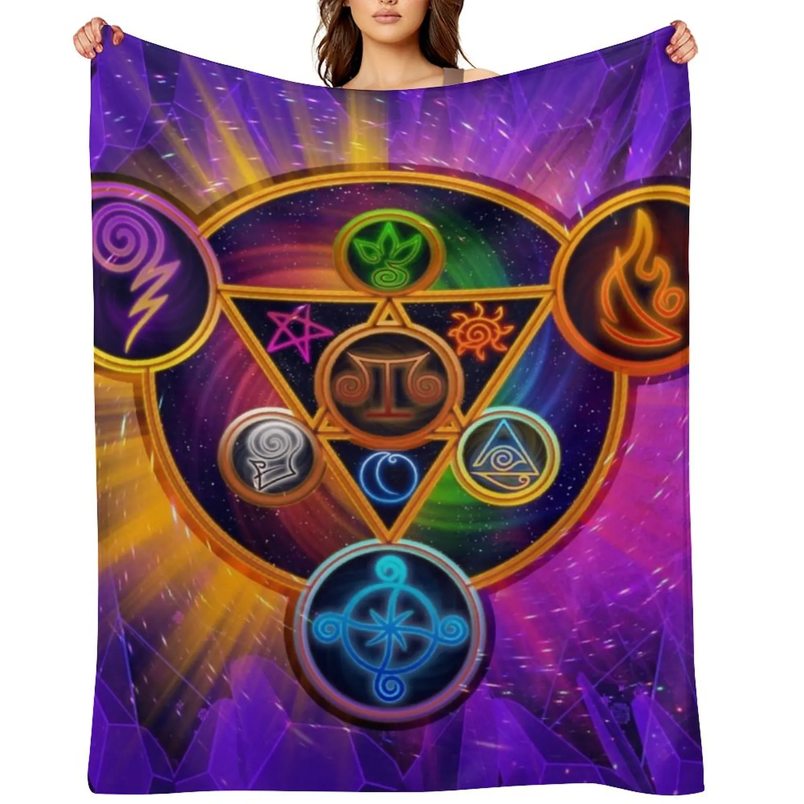 

Wizard101 - The Spiral Schools Throw Blanket Decorative Sofas Fashion Sofas Nap warm for winter Blankets