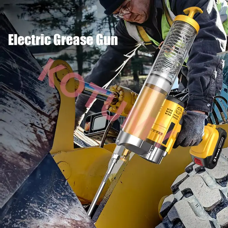 Rechargeable Lithium Electric Grease Gun High-Power Oil Injector Excavator Dedicated Engineering Grease Filling Machine