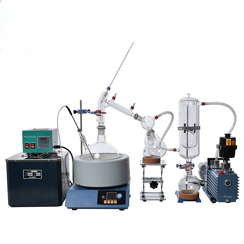 For 2l 5l 20l Lab Vacuum Fractional Shortpath Distiller Equipment  for Extraction Glass Short Path Distillation Kits