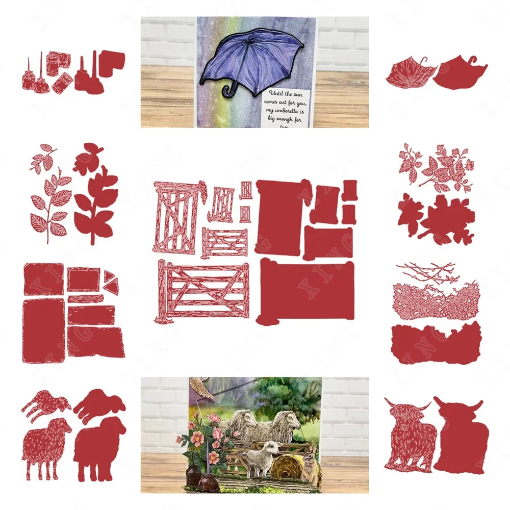 Broken Douglas Rusted Tangled Metal Cutting Dies Scrapbook Diary Decoration Moulds Embossing Template Diy Greeting Card Handmade