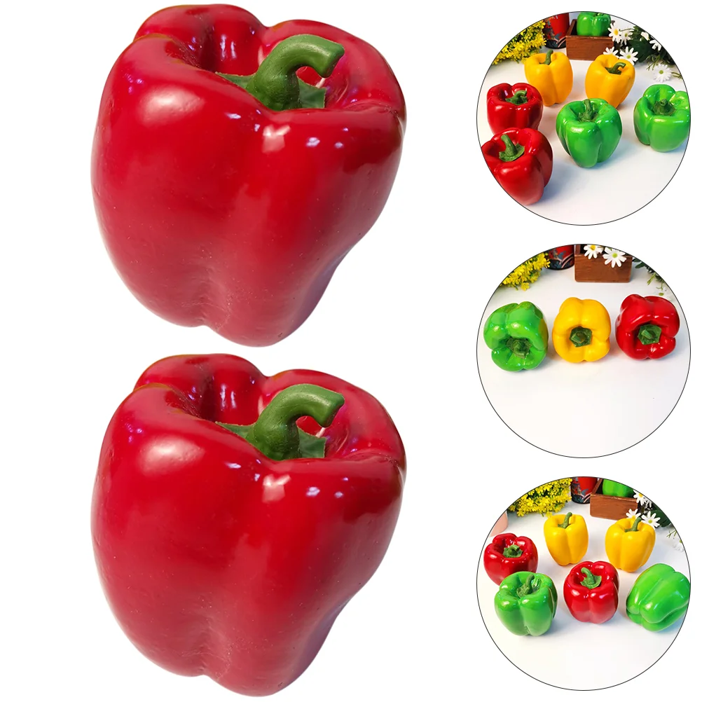 

Chili Pepper Party Artificial Bell Peppers Colorful Imitation Vegetable Toy Red Foam Child