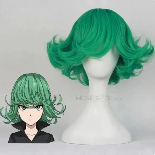 One Punch Man Cosplay Costume com Peruca para Mulheres, Roupa de Halloween, Tornado of Terror, Senritsu No, Tatsumaki, Vestido Preto, Menina, Criança, Adulto