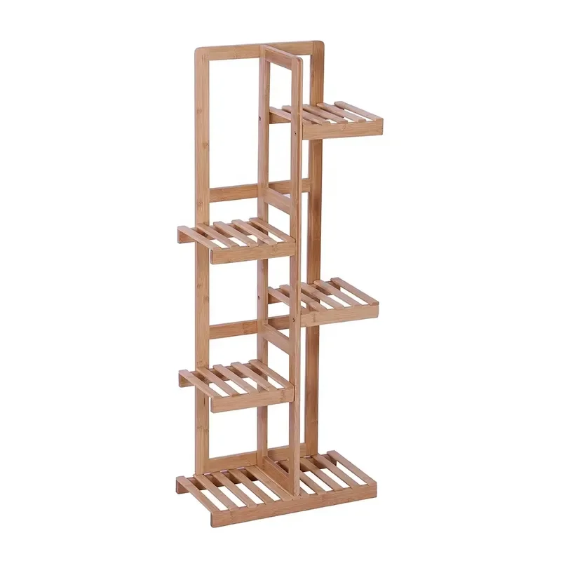 Bamboo Flower Stand Multi Tier Plant Pot Holder Indoor Outdoor Garden Display Rack for Potted Plants Home Decor Shelf Unit