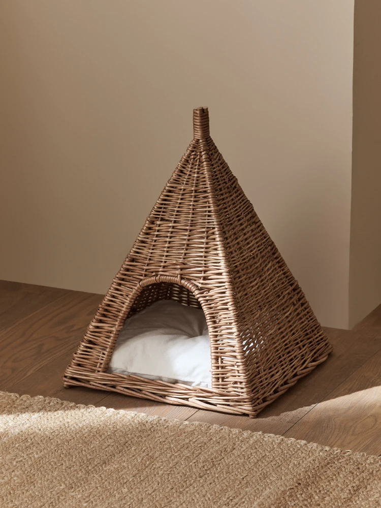 

Universal rattan weaving in all seasons, removable and washable straw weaving kennel cat litter, tent warm pet litter
