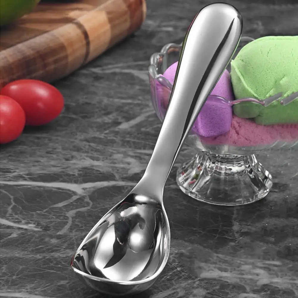 Mirror Polished Spoon Stainless Steel Ice Cream Scoop Multi-function Melon for Fruit Desserts Ergonomic Handle Kitchen Tool