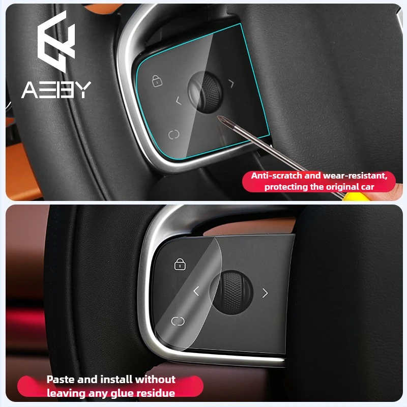 ل LEAPMOTOR C10/C16/B10 2024 2025 2026 عجلة القيادة زر بولي TPU واقي الفيلم المضادة للخدش غطاء اكسسوارات السيارات الداخلية #3