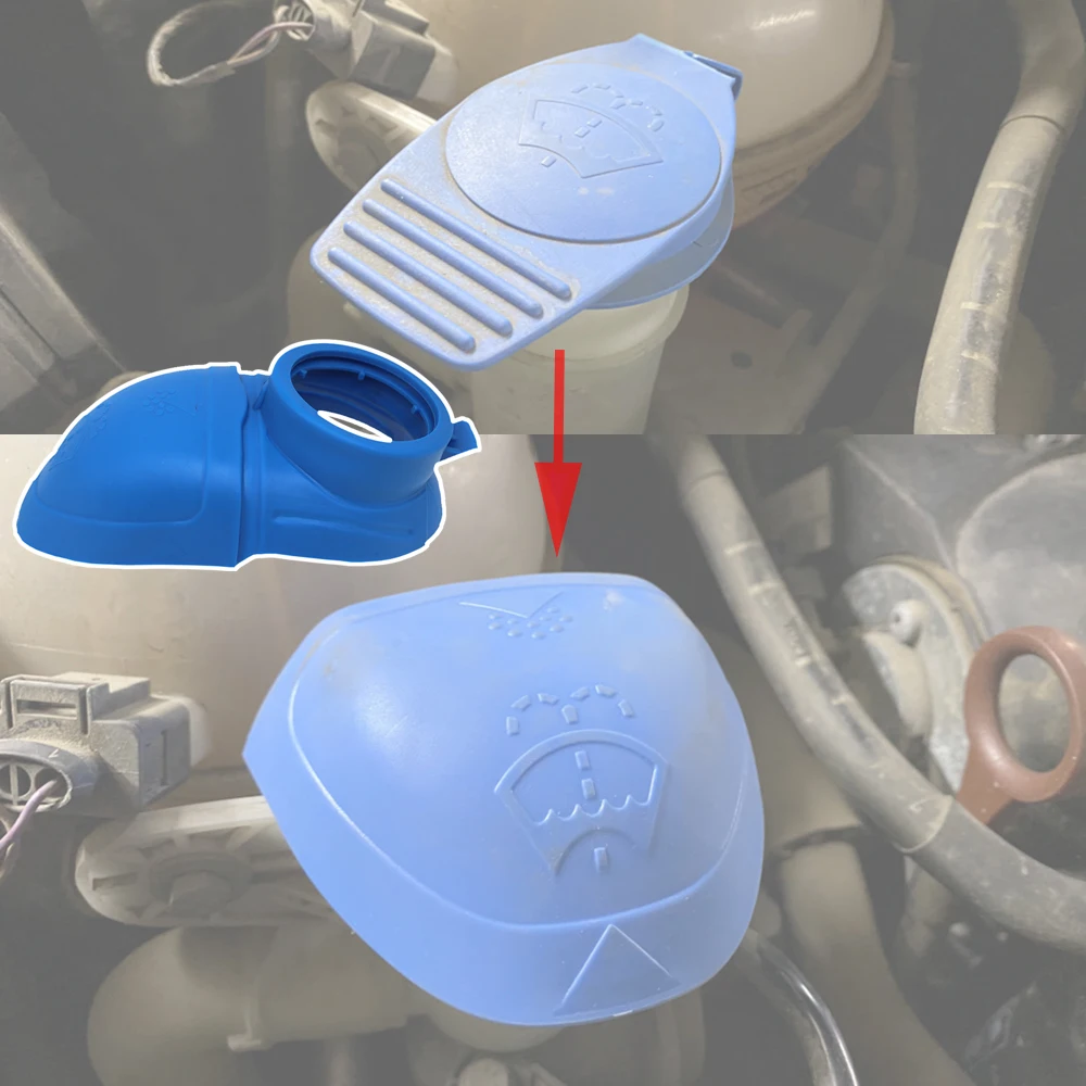For Skoda Octavia 1U 1Z Rapid NH1/2/3 Roomster Car Wiper Washer Fluid Reservoir Tank Bottle Cover Filler Cap Lid Wash Funnel