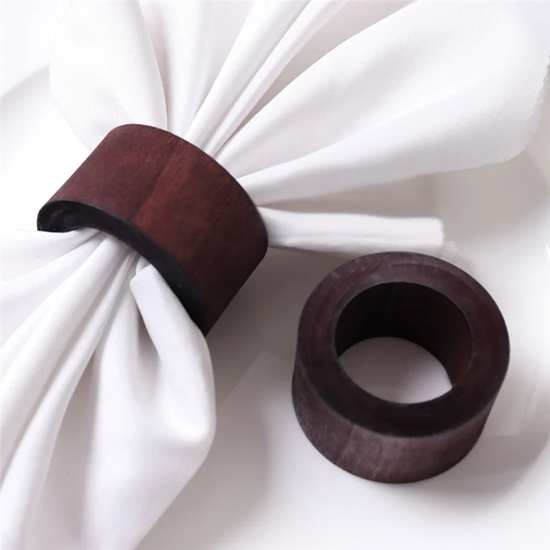 A71Z 12 piezas de anillos para servilletas de madera, servilletero para mesa de comedor, anillos decorativos para servilletas de vacaciones para decoración de mesa