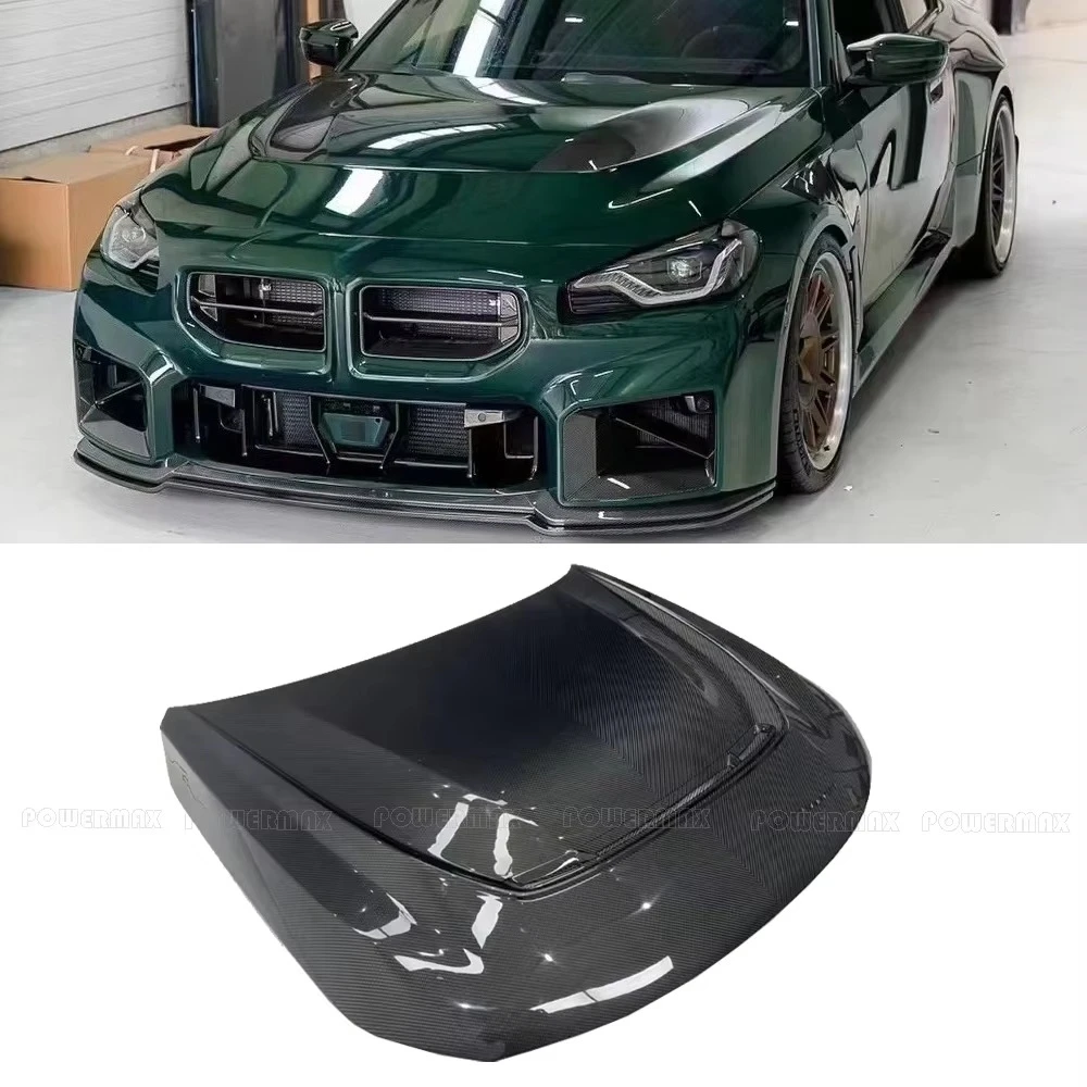 Carbon Fiber Front Bonnet Dry Engine Hood Upgrade Bumper Front Rear Position For Bmw M2 G87