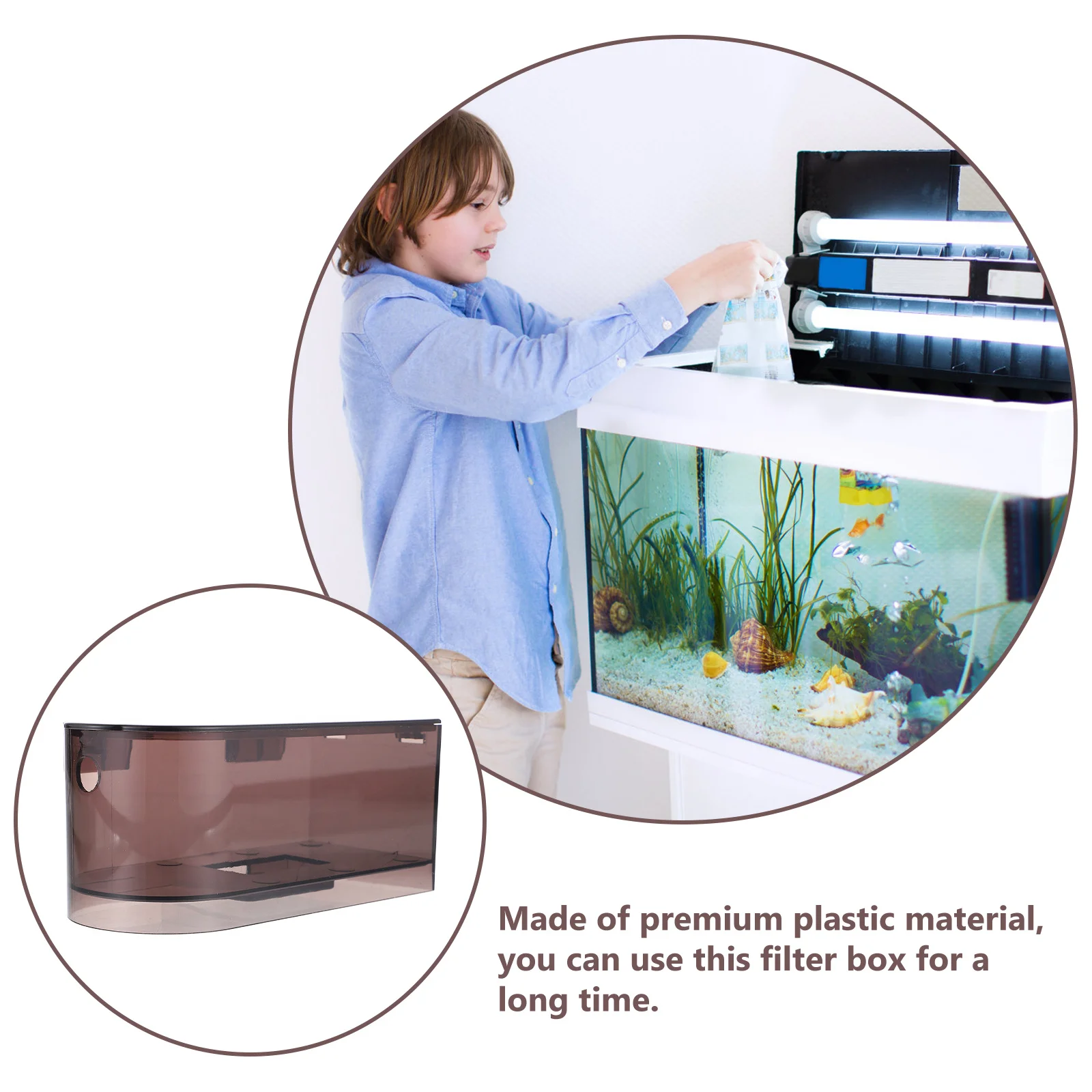 U Shaped Filter Box For Aquarium Hanging Filter Box Fish Tank Filtering Tool Plastic Container Clean Water Environment