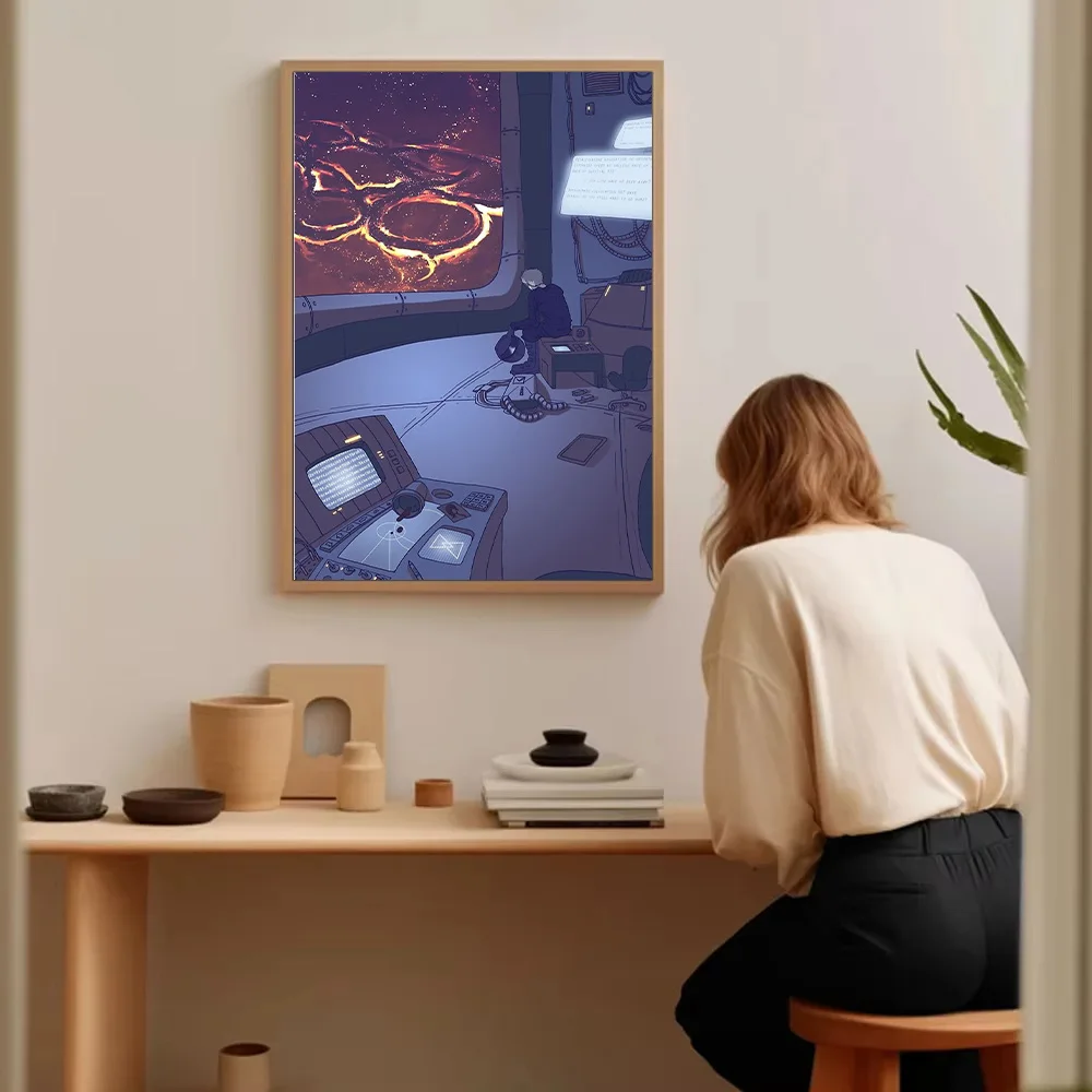 Vaporwave جدار الفن Cyberpunk Citycape المناظر الطبيعية المستقبلية قماش طباعة التكنولوجيا الجمالية غرفة ديكور الخيال العلمي الفني