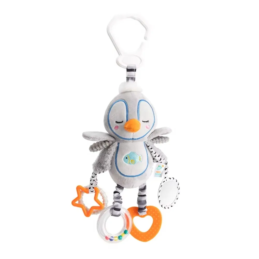 ของเล่นเขย่ามือเด็กแรกเกิด ผ้าฝ้าย PP รูปสัตว์การ์ตูน กระต่าย เพนกวิน ของเล่นเสริมพัฒนาการแบบมอนเตสซอรี่ ของเล่นตุ๊กตาผ้าขนสัตว์ ของเล่นเสริมประสาทสัมผัส