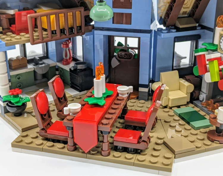 1445 elementów Kreatywny Ekspert Zimowa Wioska Odwiedziny Świętego Mikołaja Dom Świąteczny Kominek 88088 Klocki Kompatybilne z Modelami