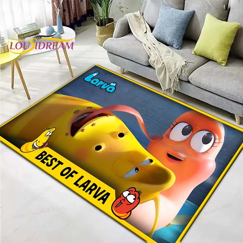 

Anime 3D Cute、Funny L-Larva Carpet for Living Room Home Sofa Decoration,Children Game Decor Floor Mat Yoga Mat Large Carpet