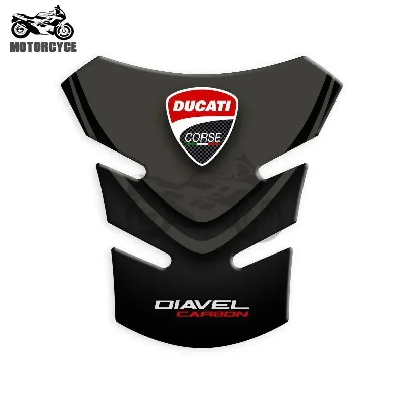 Fishbone Sticker 3D Fuel Tank Sticker for Ducati DIAVEL Motorcycle Decorative Resin Decal Waterproof Sunscreen Sticker 3d Moto