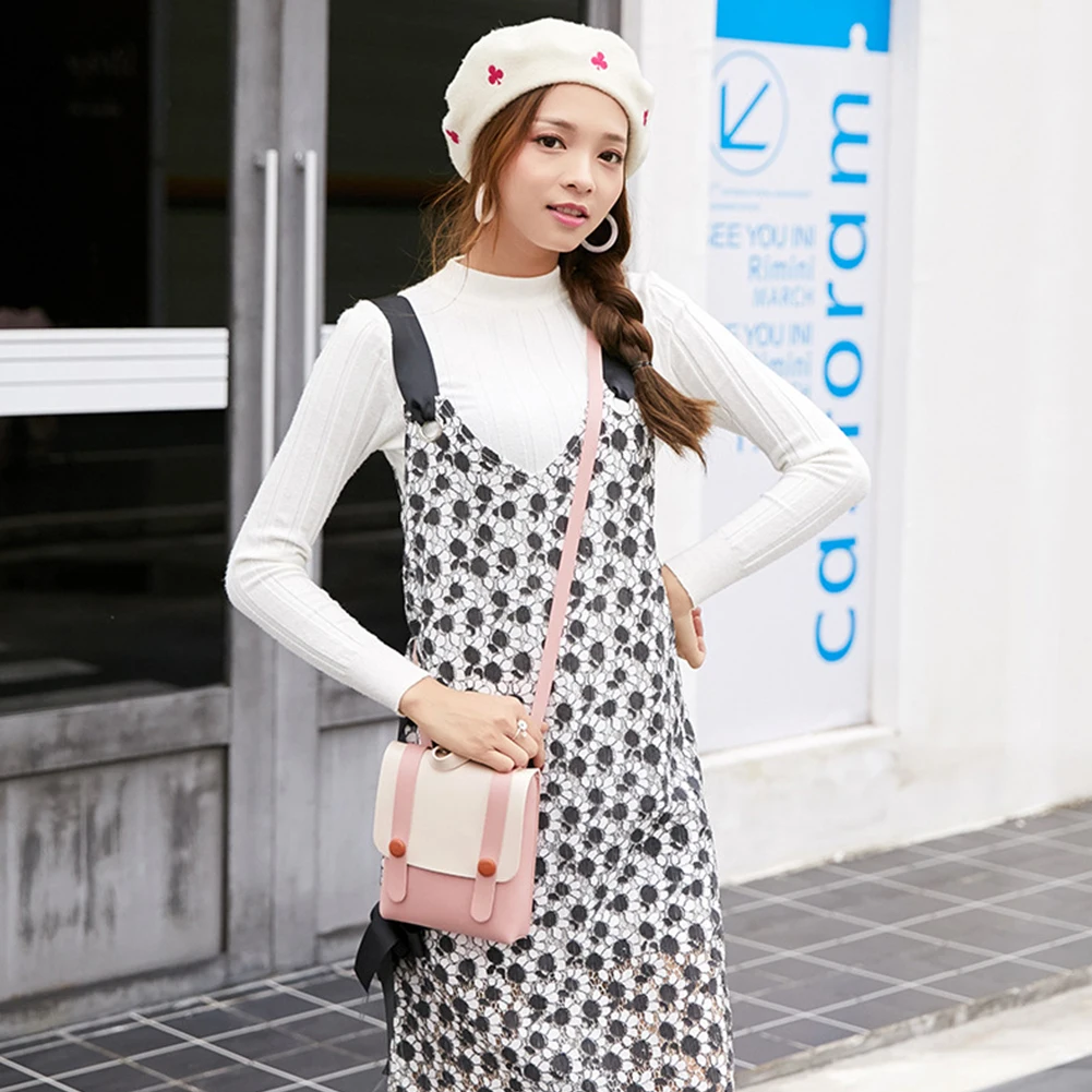 Bolso de hombro pequeño con asa para mujer y niña, bolsa de hombro a juego de colores, venta al por mayor