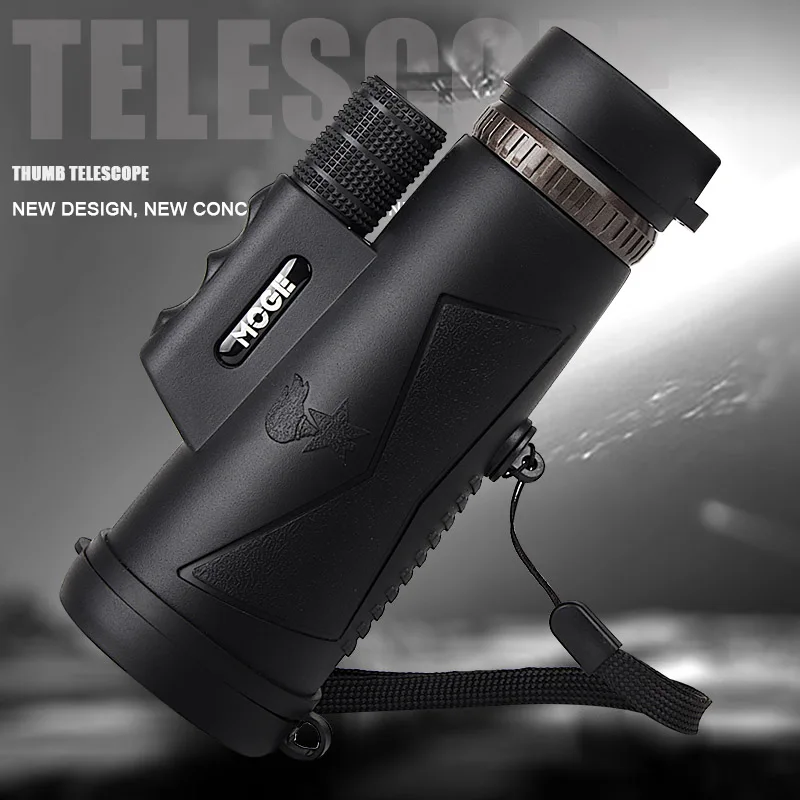 MOGE 12X50 Portable Monocular Telescope Birdwatching Scopes Outdoor HD Low-light Night Vision Monoculars for Hunting Camping