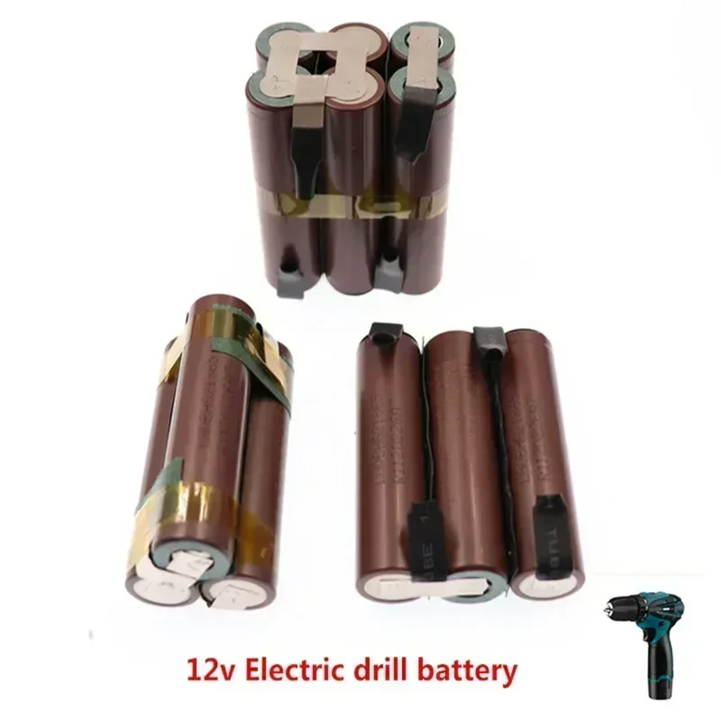 12V 18650 battery 6000mAh HG2 for 12.6v screwdriver battery weld soldering strip 3S 3S2P 12.6v battery pack (customize)