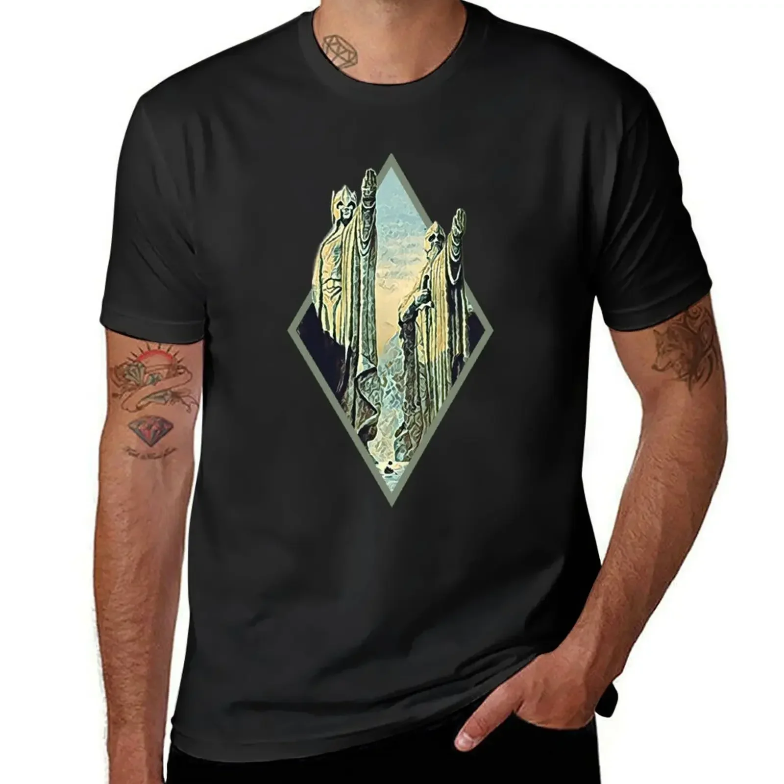 Kings by the River - Digital Art - Diamond Frame - White Fantasy T-Shirt blanks sublime Blouse sweat shirts, men