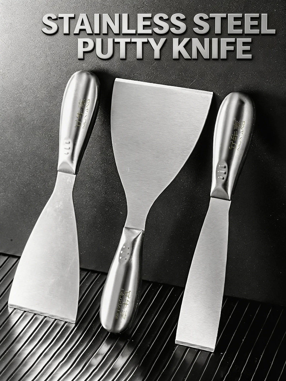 Stainless Steel Putty Knife Scraper Tool Set For Drywall Finishing Paint Removal Plaster Wall Repair Construction Tool