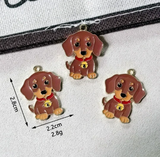 Lot 10 Pcs Cute Dog  Charms Jewelry Making  Earrings Pendants Necklaces Bracelets DIY Accessories gift