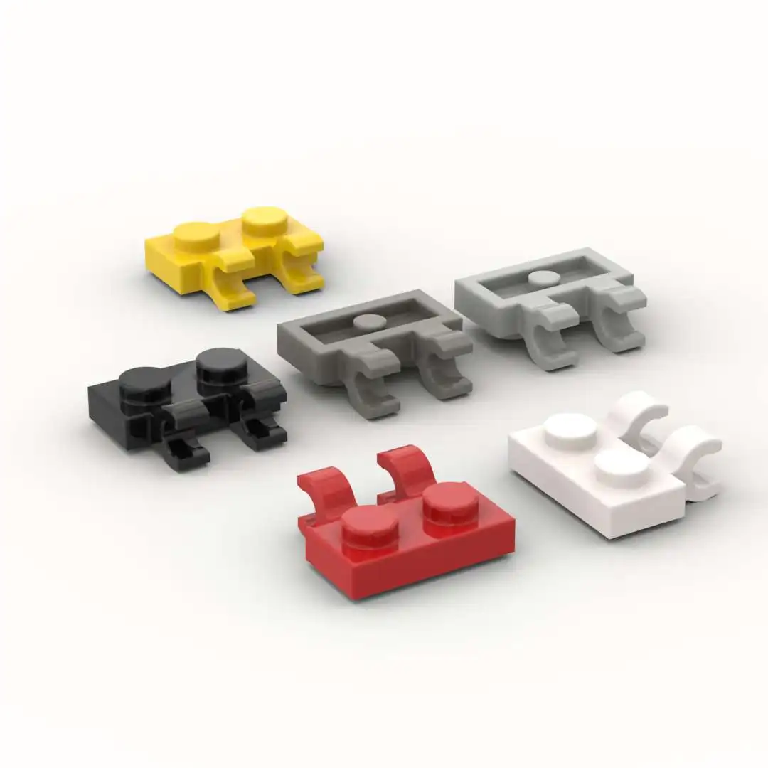 

10 шт. детали пластина 60470 модифицированная 1x2 горизонтальная с 2 U-образными зажимами строительные блоки 100% совместимые кирпичи «сделай сам» игрушки